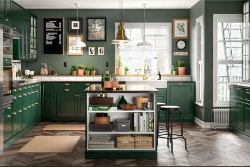 Cucina pareti color verde muschio: abbinamenti, idee e consigli